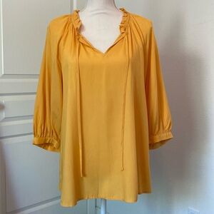 a.n.a. top, gold, size L